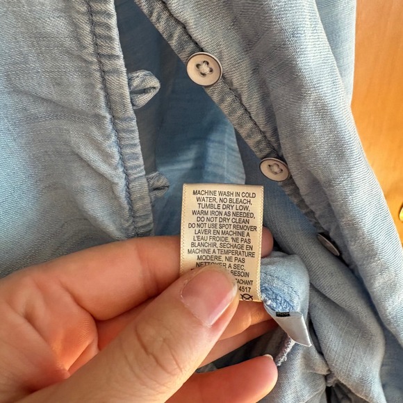 Cloth & Stone Women's Chambray Button Front Jumpsuit - Relaxed Casual - Picture 8 of 8